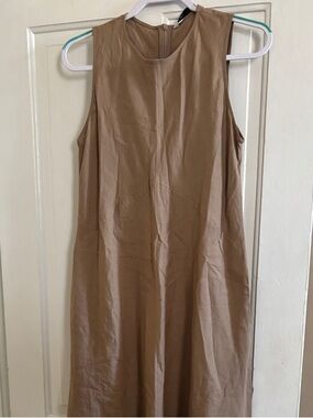 Zara Sleeveless Taupe Maxi Dress